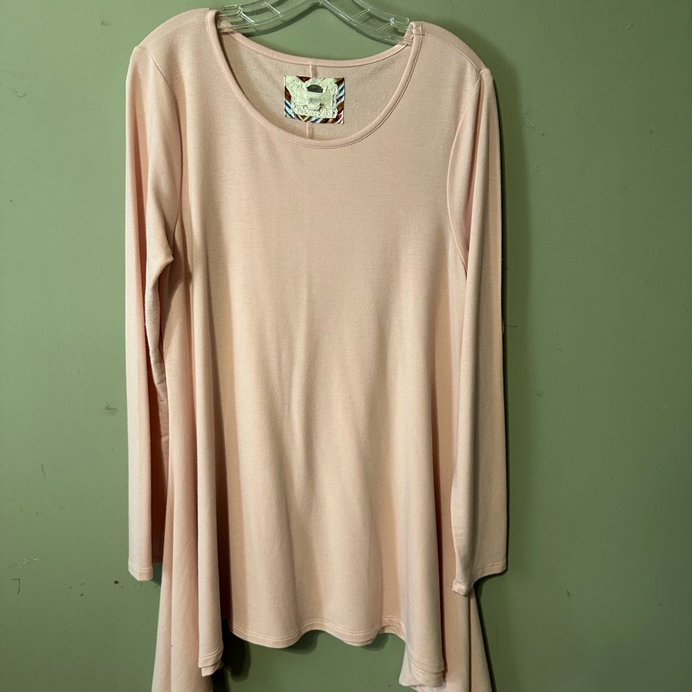 Cupio Women's Long Sleeve Blush‎ Top - Large
